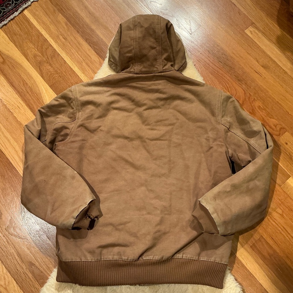 Vintage distressed tan hooded Carhartt jacket - Picture 2 of 12